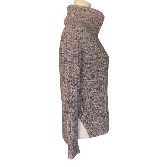 Madewell Colorfleck Ribbed Silk Blend Knitted Turtleneck Sweater - XXS - Picture 6 of 15